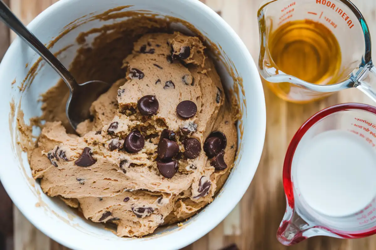 bowl of cookie dough 