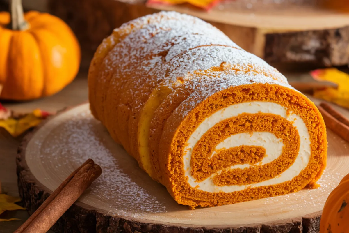 pumpkin roll cake